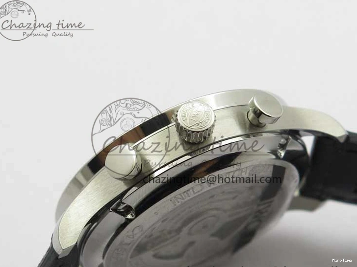 MIROTIME 0325 Portuguese Chrono IW371609 ZF 1:1 Best Edition Black Dial on Black Leather Strap A SmartChoice 7100